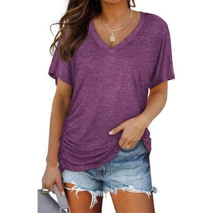 ☀️ Summer Essential | Women’s Breathable V-Neck Short Sleeve Top