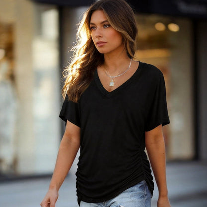 ☀️ Summer Essential | Women’s Breathable V-Neck Short Sleeve Top