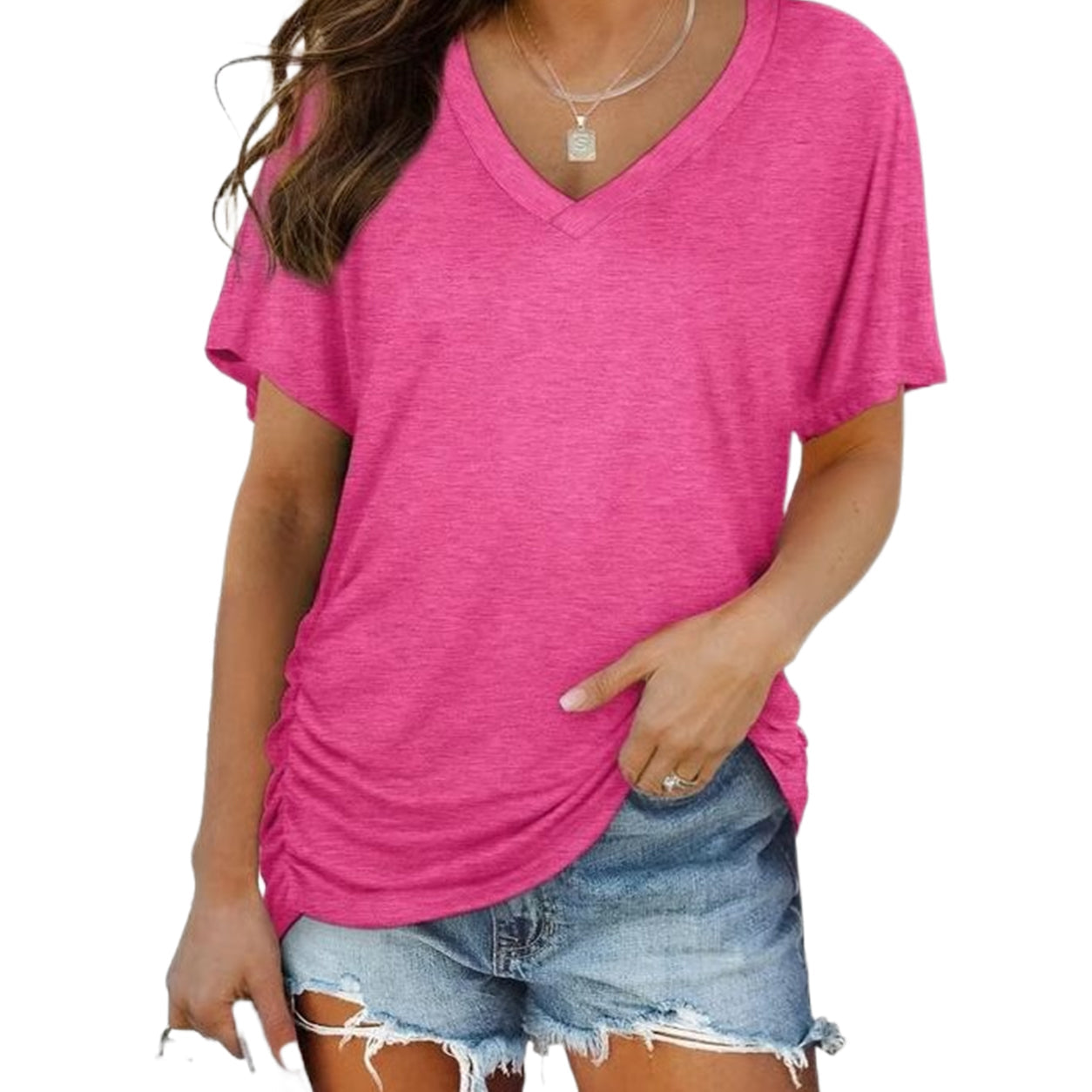 ☀️ Summer Essential | Women’s Breathable V-Neck Short Sleeve Top